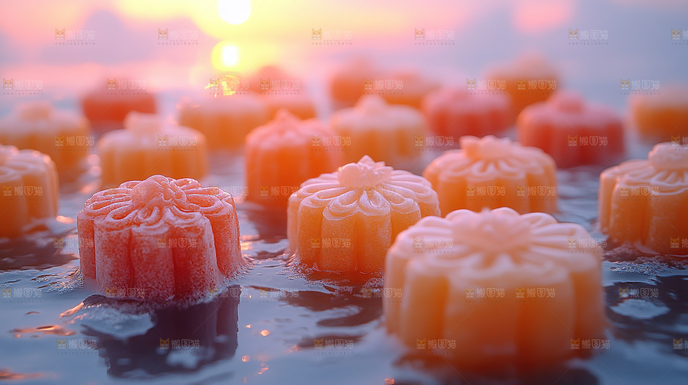月饼糕点中秋赏月传统节日