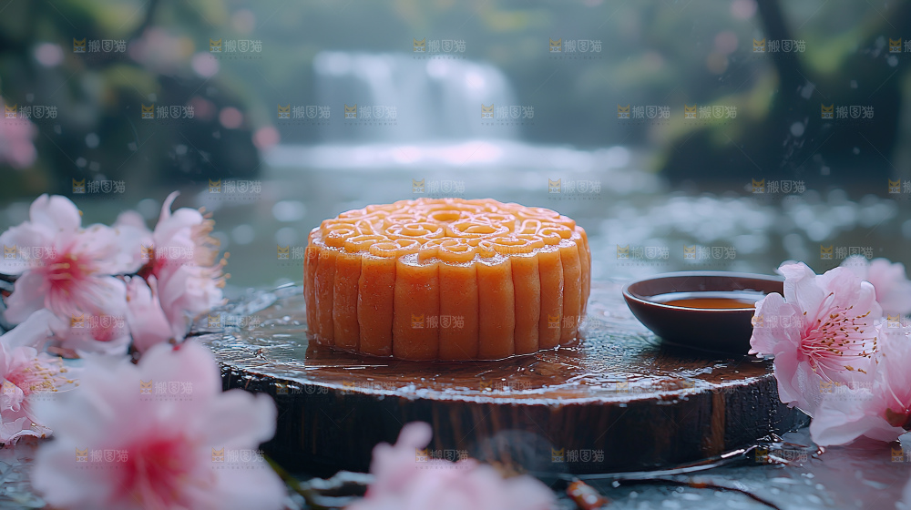 月饼糕点中秋赏月传统节日