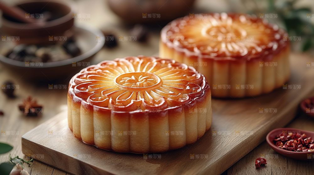 月饼糕点中秋赏月传统节日