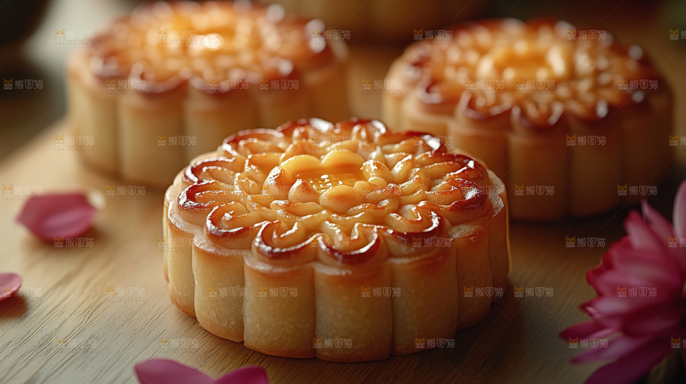 月饼糕点中秋赏月传统节日