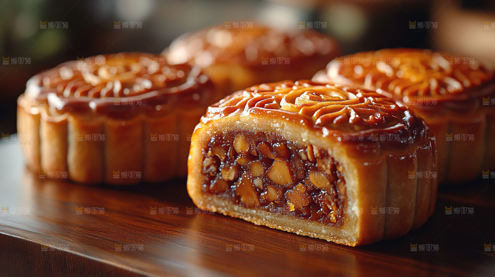月饼糕点中秋赏月传统节日