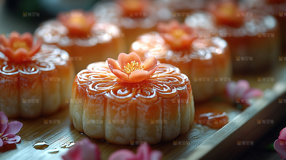月饼糕点中秋赏月传统节日