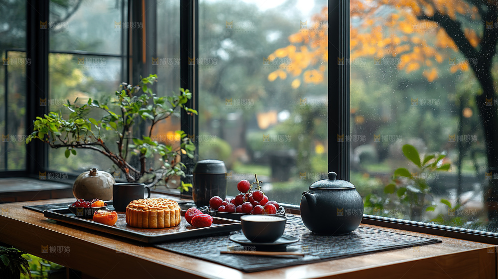 月饼糕点中秋赏月传统节日