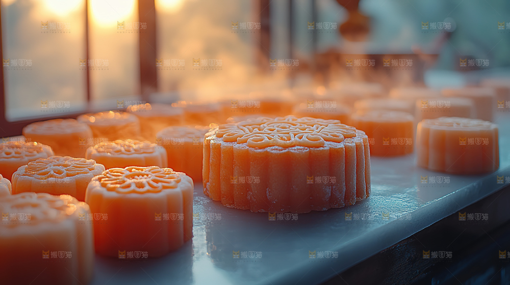 月饼糕点中秋赏月传统节日