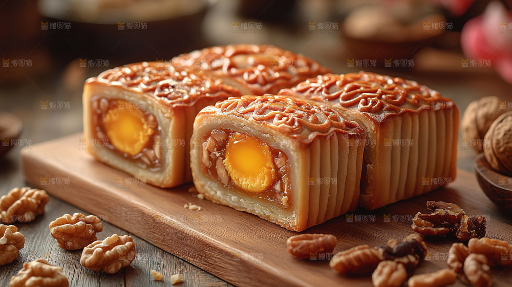 月饼糕点中秋赏月传统节日