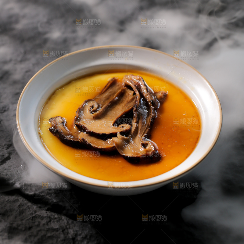 松茸片蒸蛋
