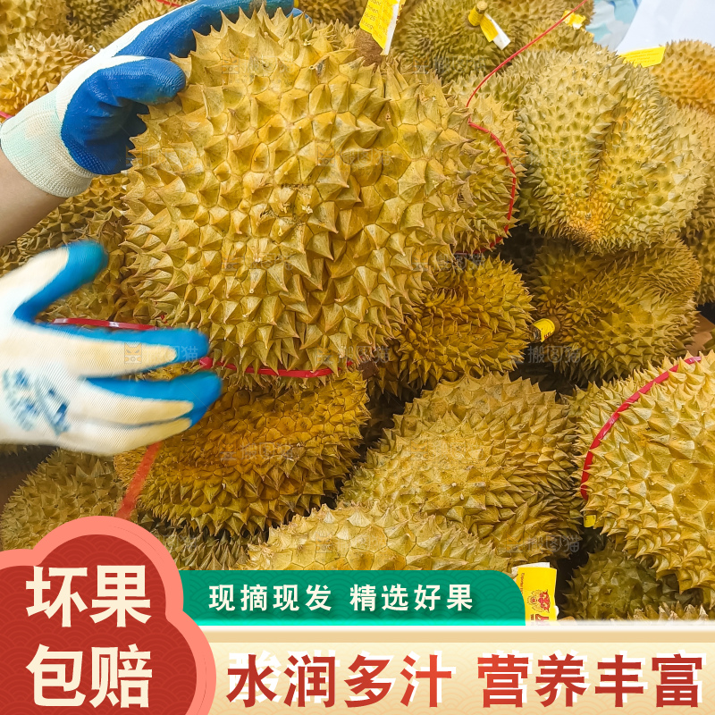 堆放着的金枕榴莲