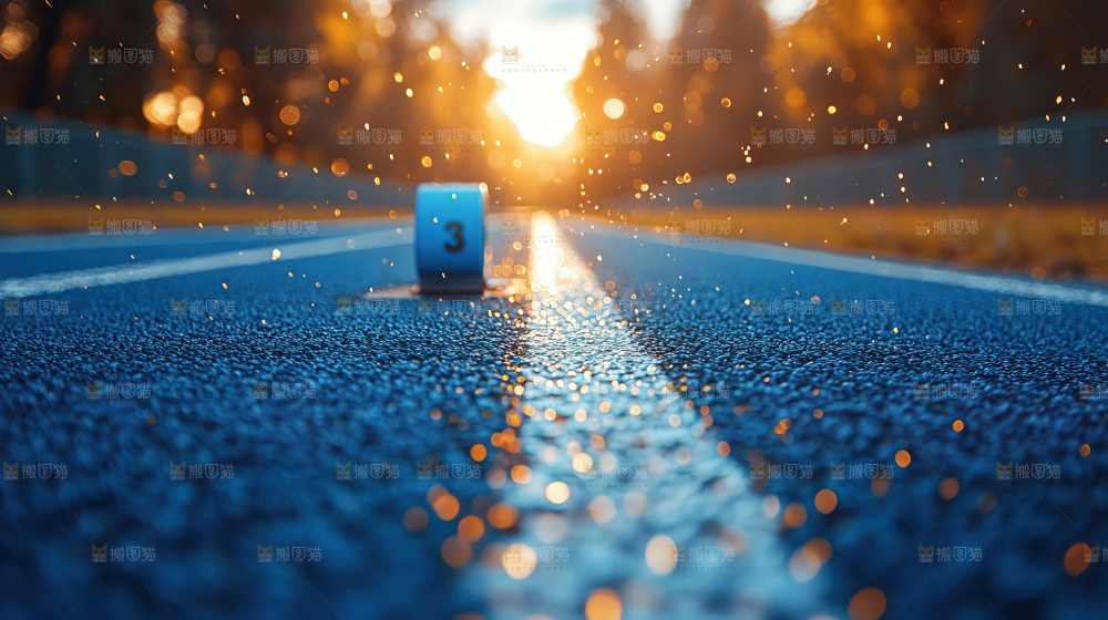 跑道竞技励志运动拼搏前行