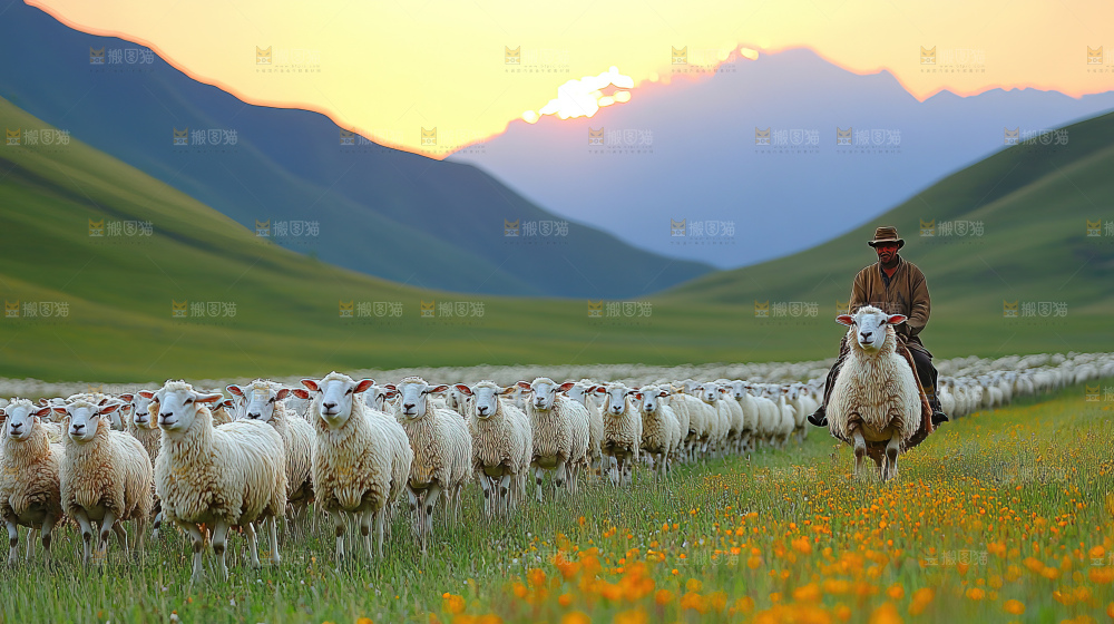 草原牧场 畜牧业 牧羊人