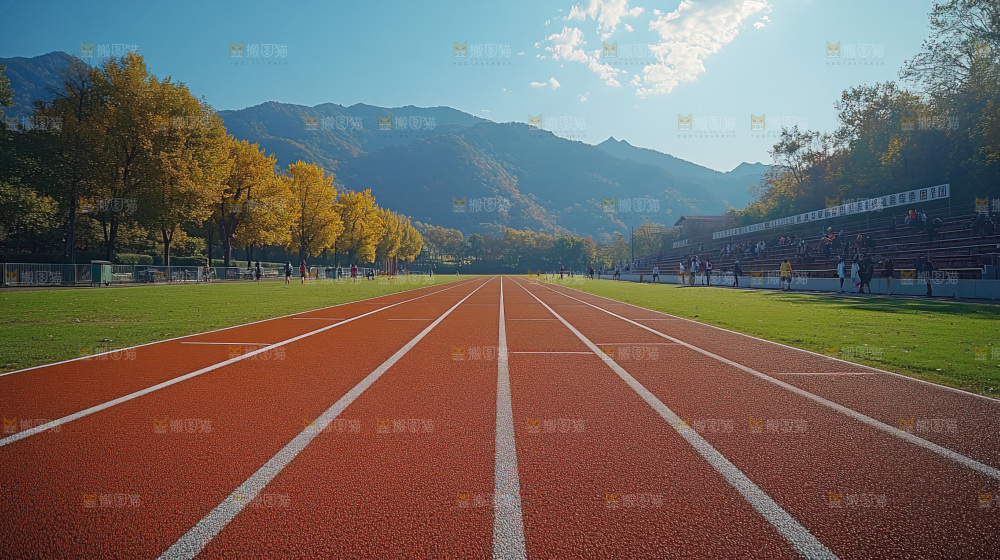 跑道竞技励志运动拼搏前行