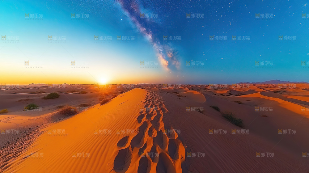沙漠沙丘星空徒步探险大好河山