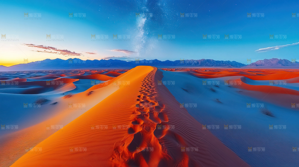 沙漠沙丘星空徒步探险大好河山