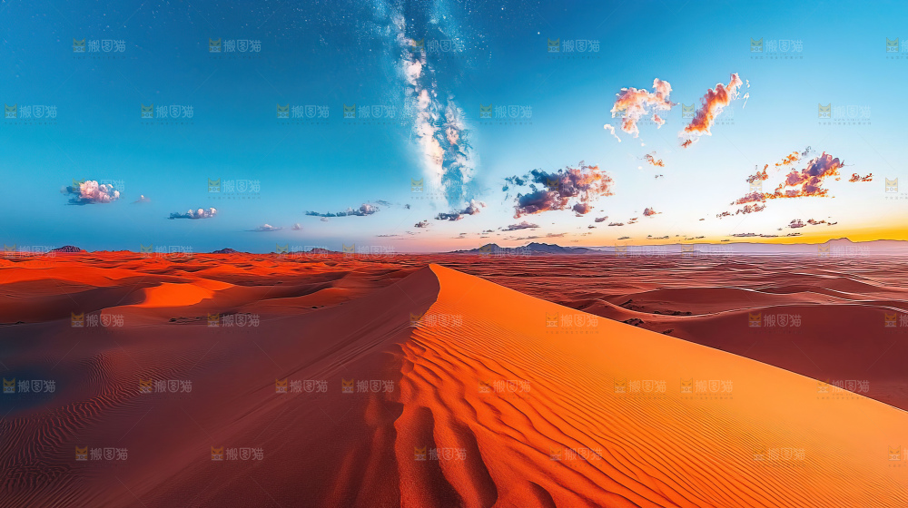 沙漠沙丘星空徒步探险大好河山