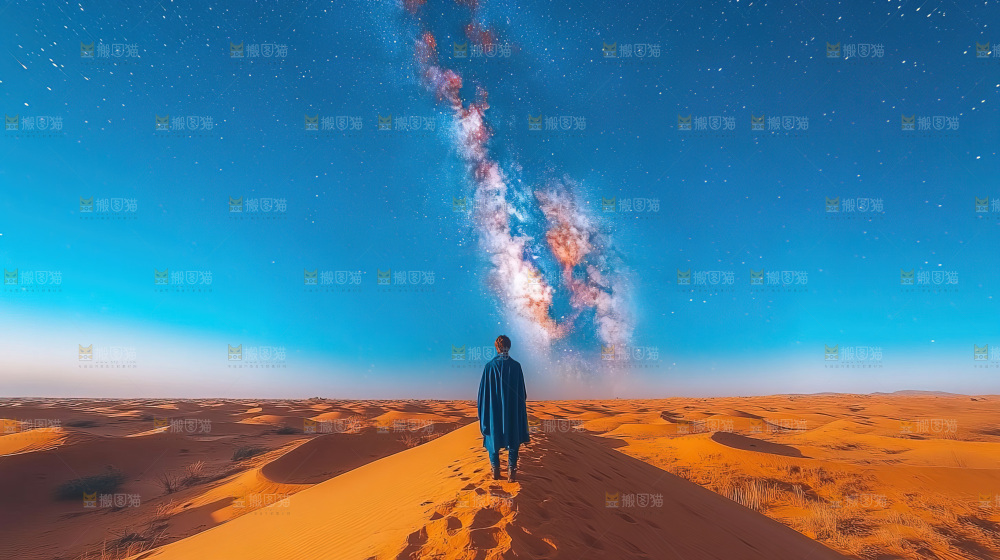 沙漠沙丘星空徒步探险大好河山