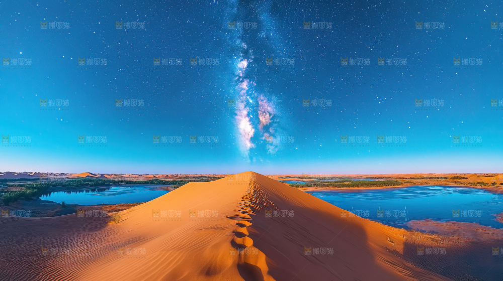 沙漠沙丘星空徒步探险大好河山