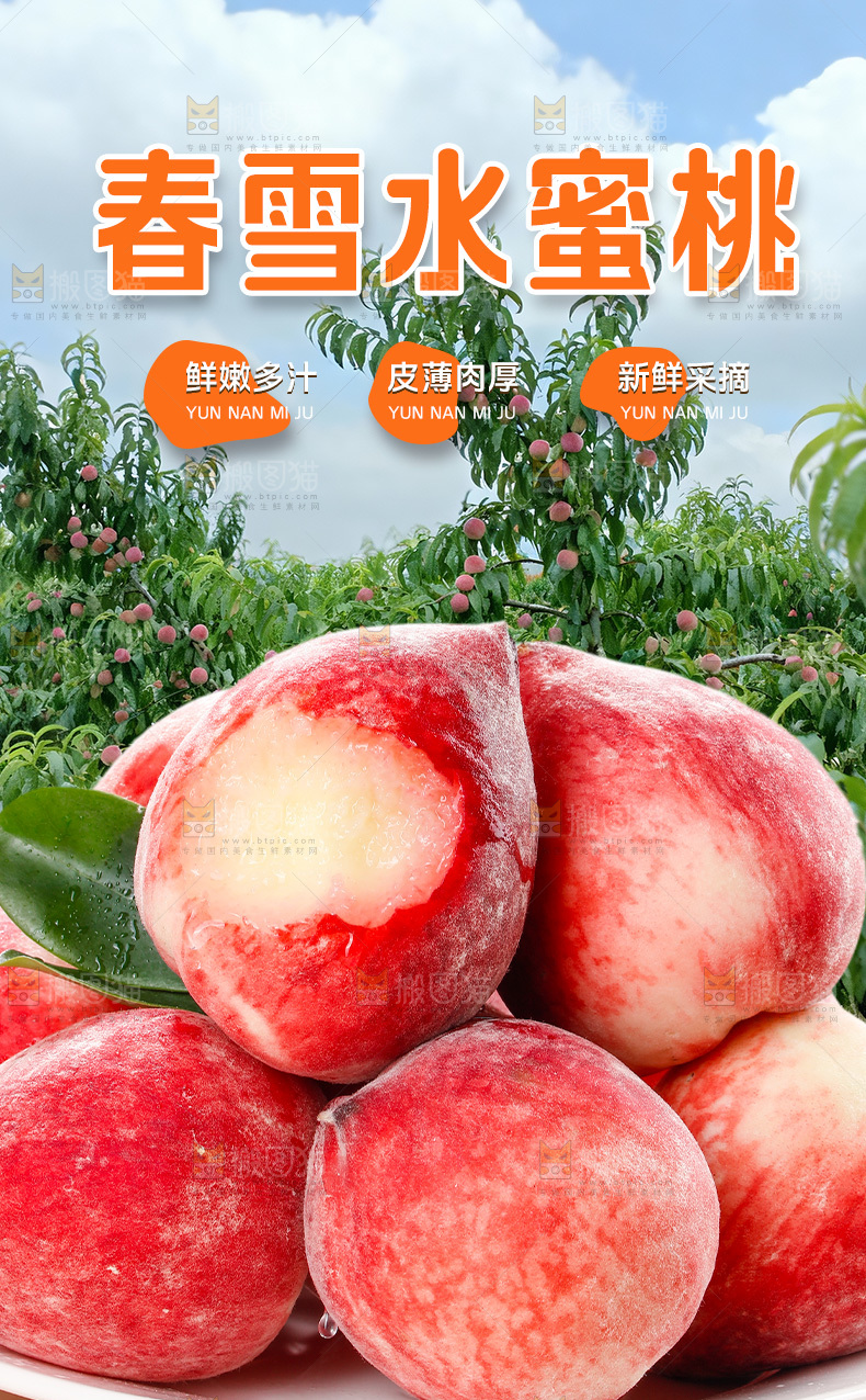春雪水蜜桃详情页